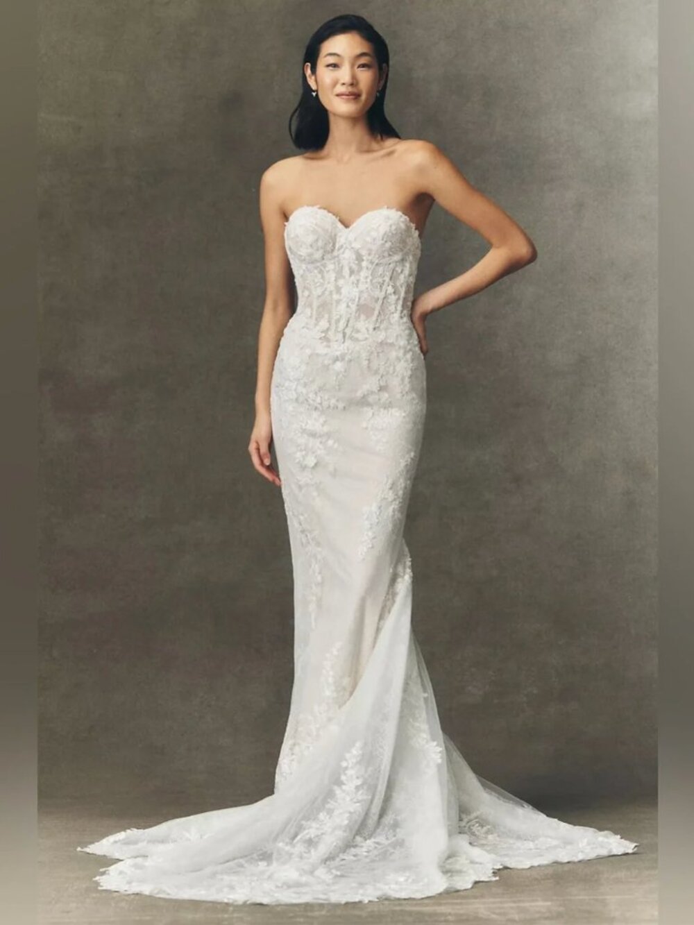 Pronovias x Anthropologie Weddings Bretty Strapless Sweetheart Wedding Gown
